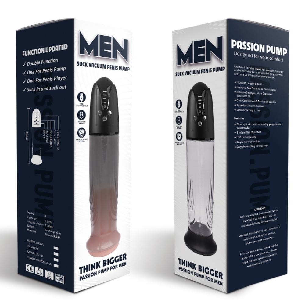 Canwin Think Bigger Suck Vacuum Vajina Başlıklı Otomatik Penis Pompası