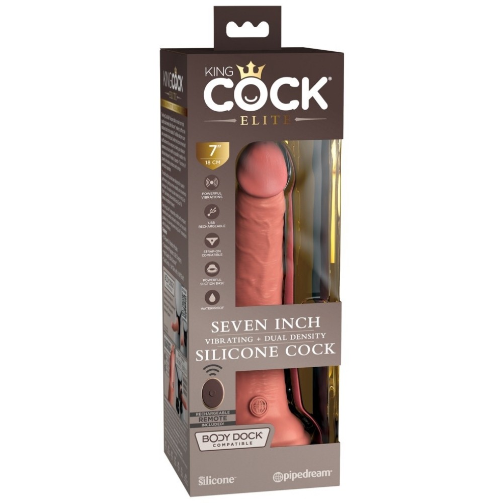 Pipedream King Cock Elite 7 İnch Vibrating Dual Density Titreşimli Penis