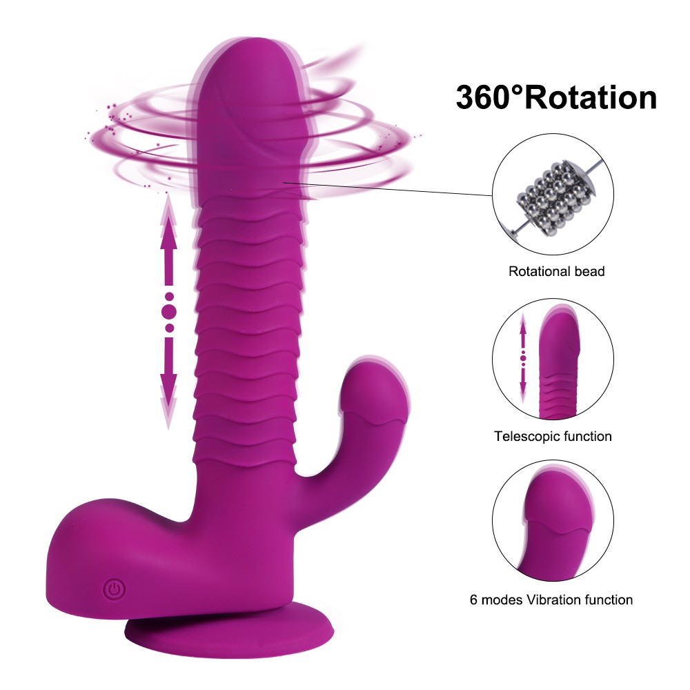 Shequ Augus İleri Geri Hareketli ve Dönebilen Sex Makinesi Vibratör