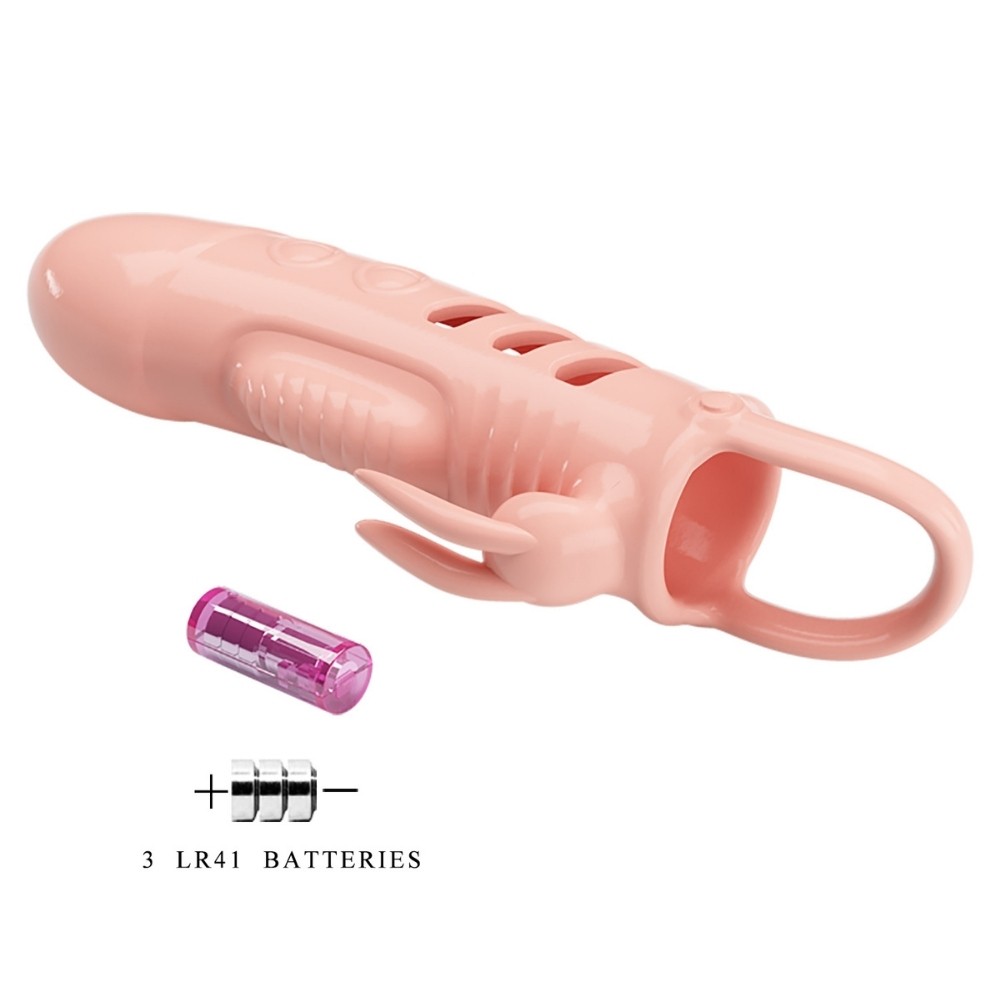 Pretty Love Sloane Penis Sleeve Klitoris Uyarıcılı Titreşimli Penis Kılıfı
