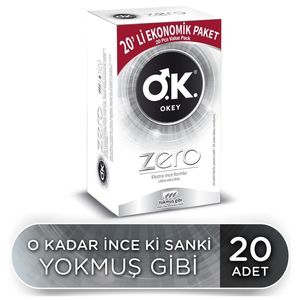 Okey Zero Ekstra İnce 20'li Prezervatif