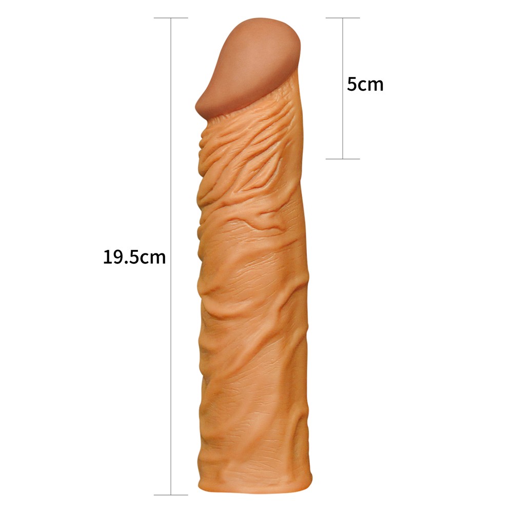 Lovetoy Pleasure X-Tender 5 cm Dolgulu Melez Realistik Penis Kılıfı
