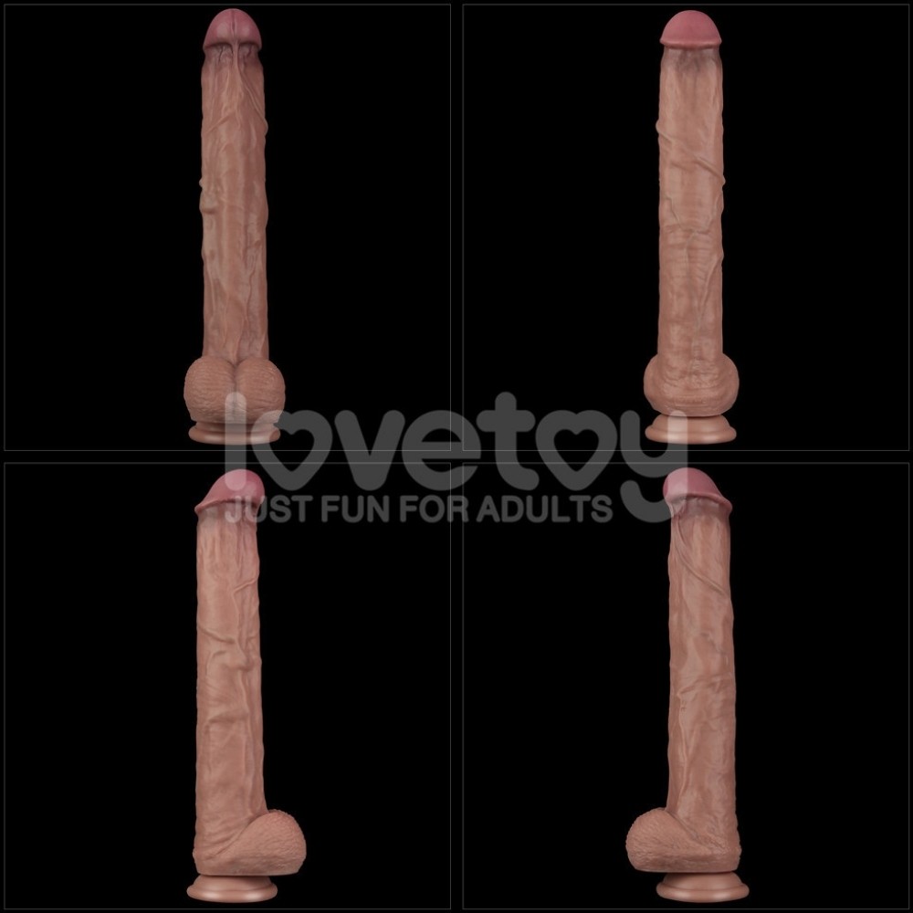 Lovetoy Dual Layered XXL Bendable Silicone 37.5 Cm Gerçekci Realistik Penis