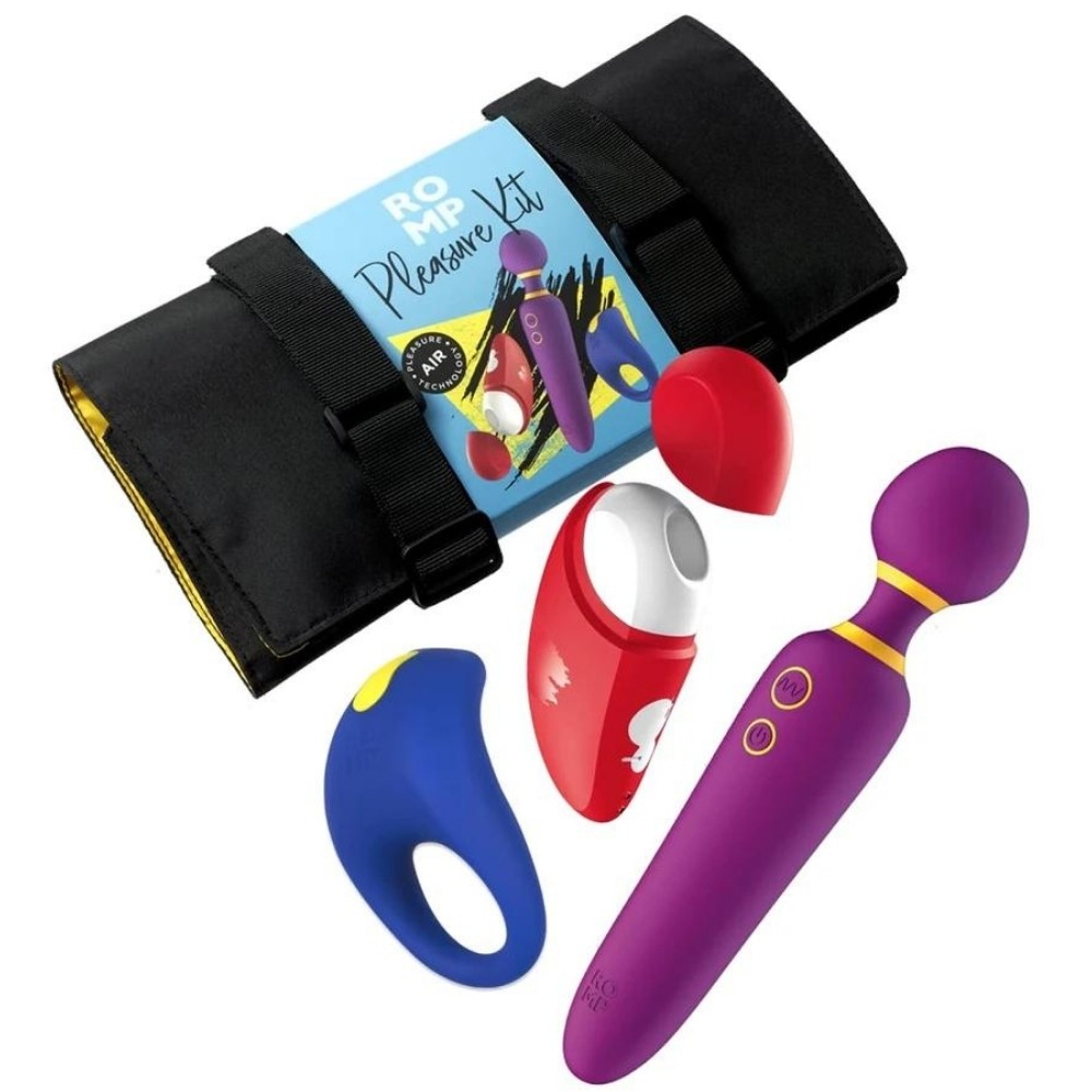 Romp Pleasure Kit Çiftlere Özel Vibratör ve Penis Halkası Set