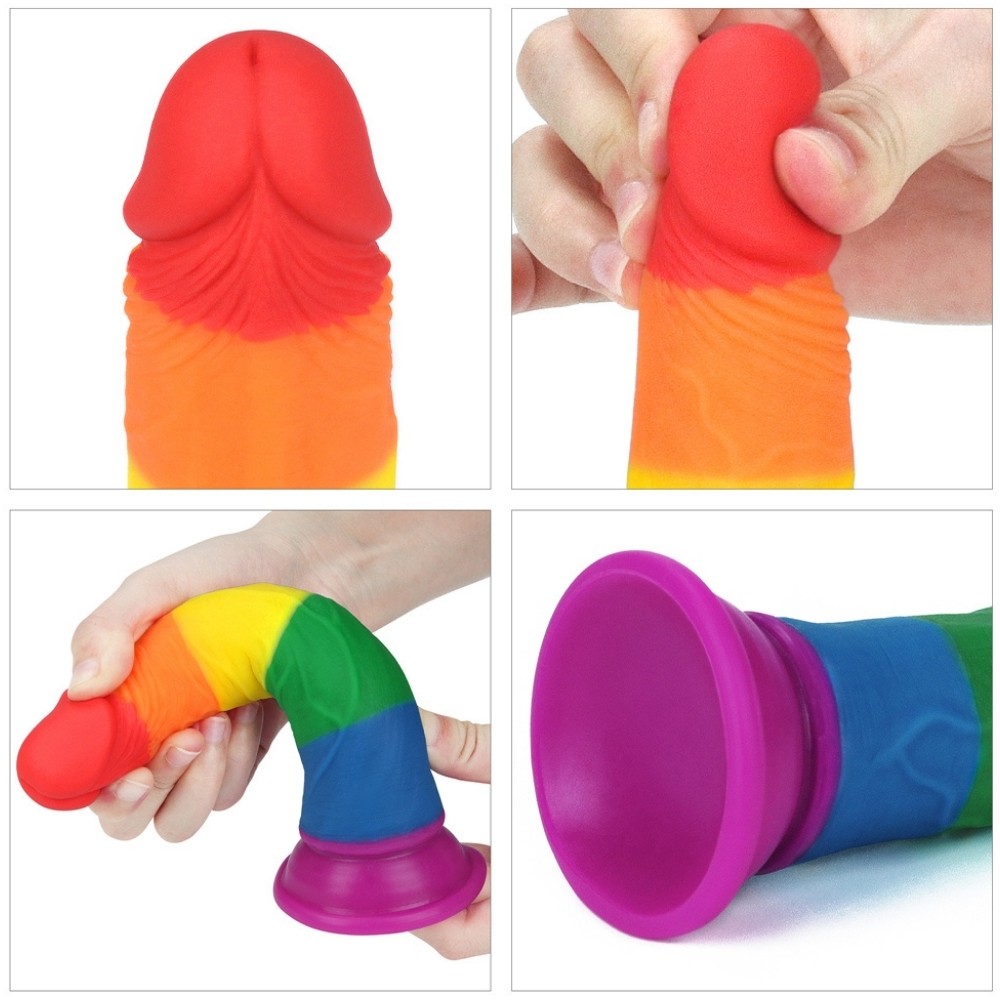 Lovetoy Prider 18.5 Cm Renkli Realistik Penis