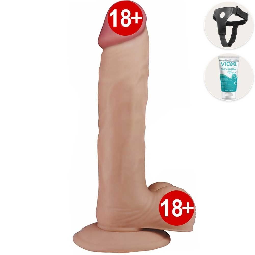 Lovetoy The Ultra Soft Dude 23 cm Kemerli Realistik Yumuşak Penis