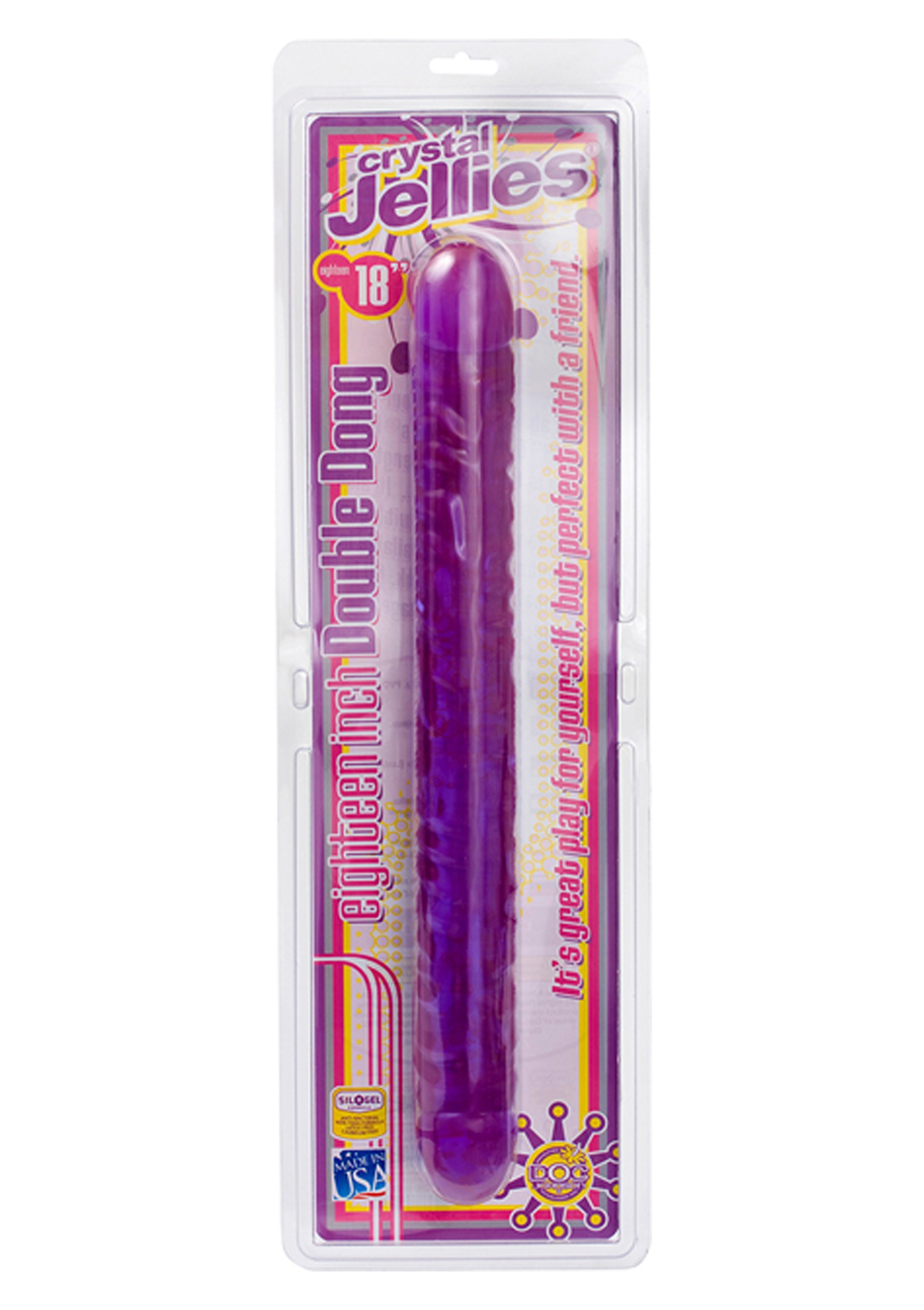 Doc Johnson Cyrstal Jellies Double Dong Çift Penis 45 Cm