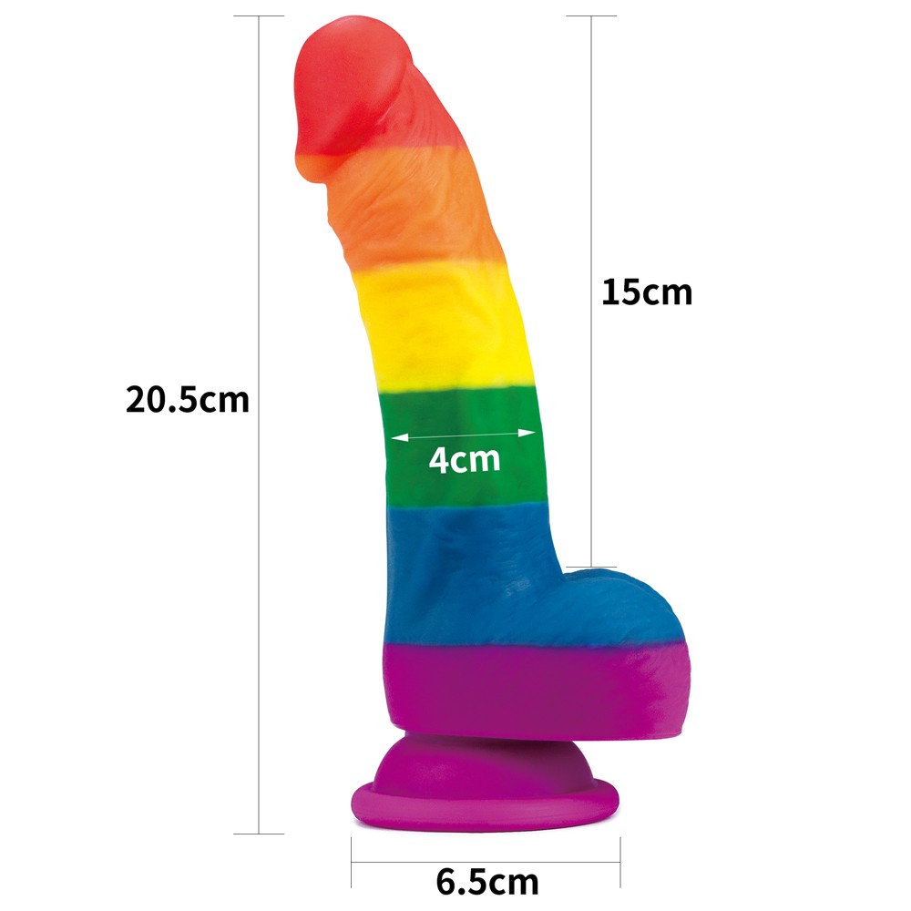 Lovetoy Prider 20.5 cm Renkli Realistik Penis