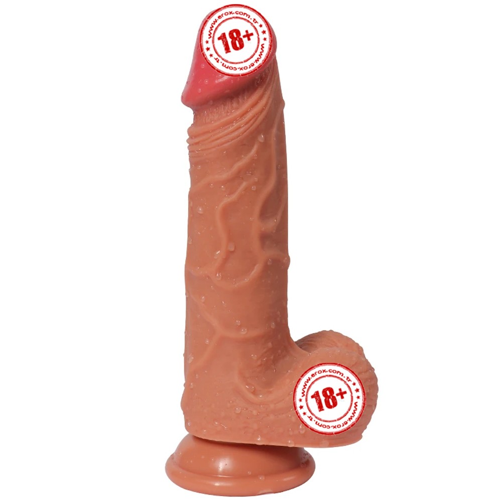Shequ Dildo Series Hansen Natural Doku 21 Cm Titreşimli Realistik Penis