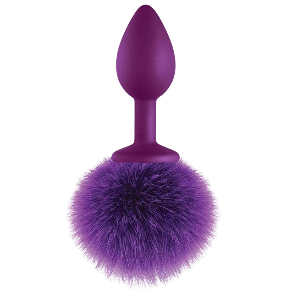 Erox Luxury Purple Silicone Bunny Tail Purple Kuyruklu Anal Plug