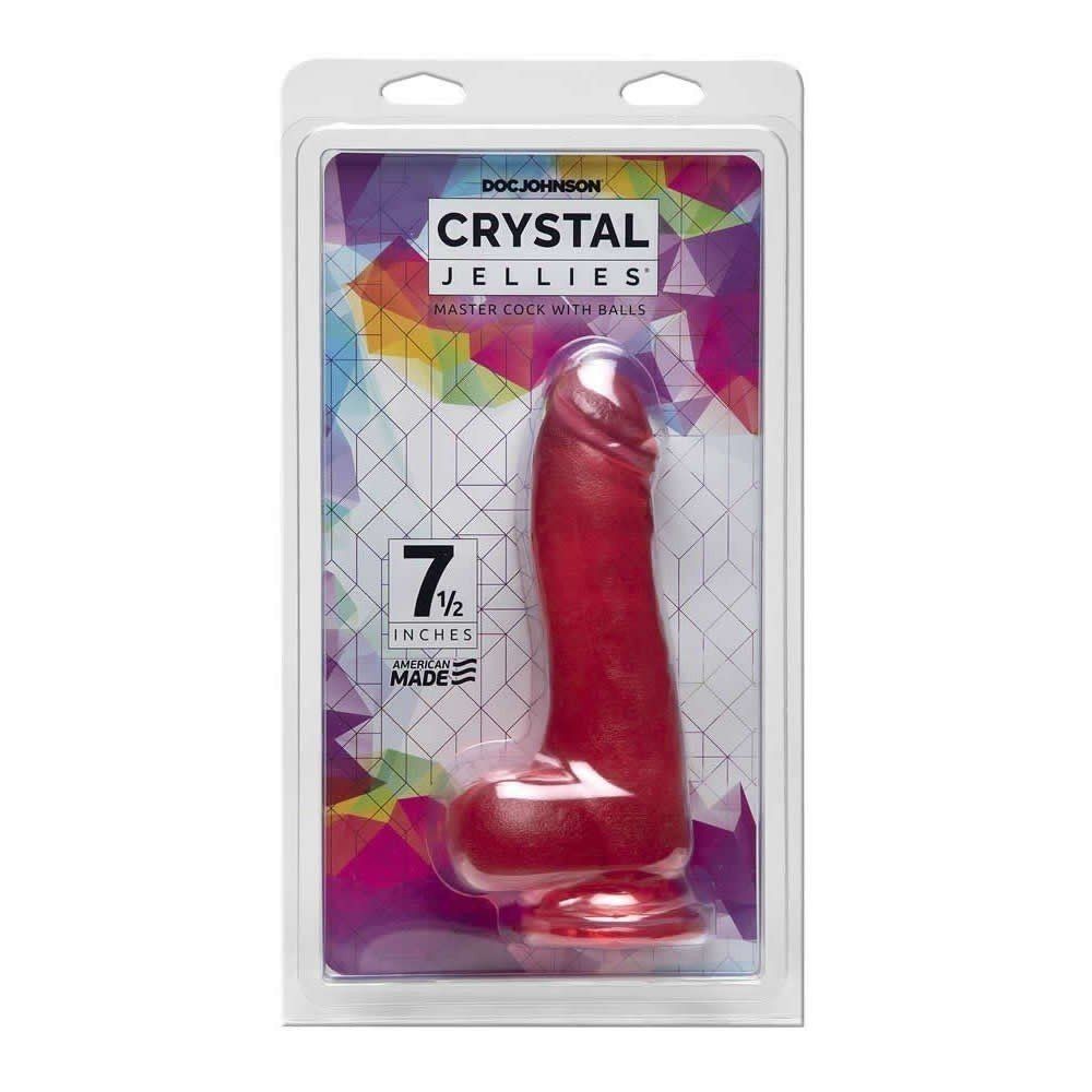 Doc Johnson Crystal Jellies 19 Cm Master Cock With Balls Pink