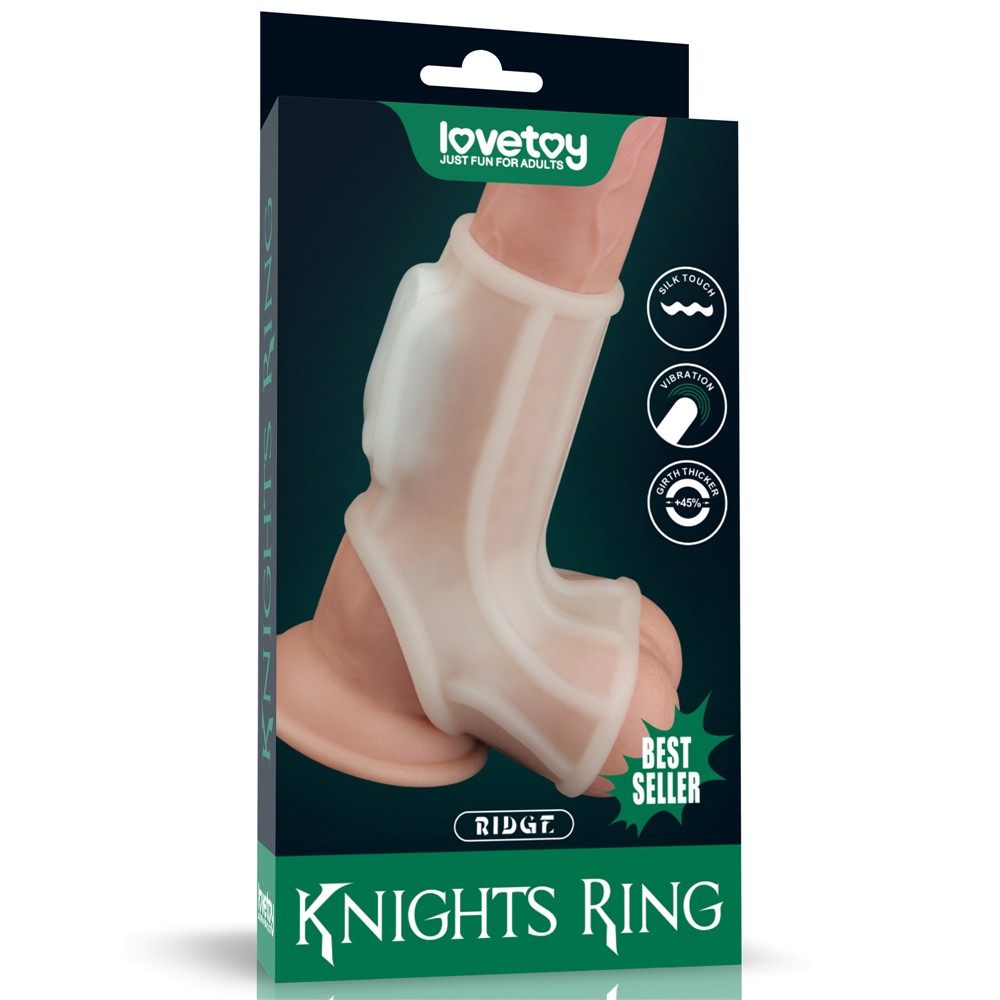 Lovetoy Ridge Knights Ring Testis Geçirmeli Titreşimli Yarım Penis Kılıfı