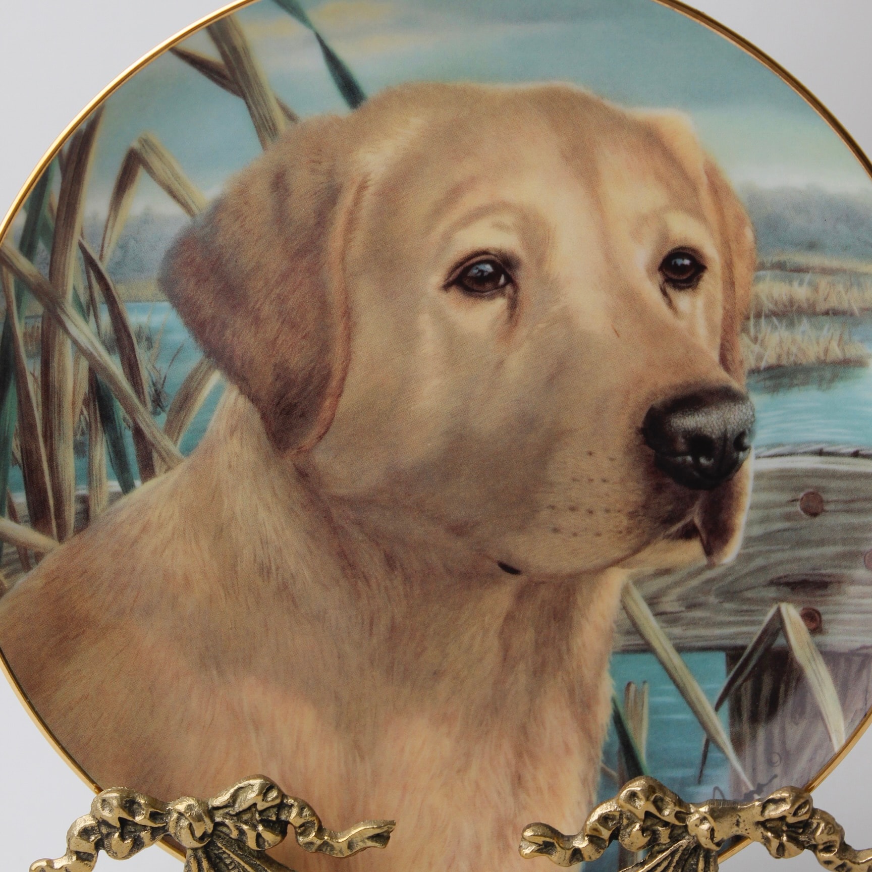 Limitli Üretim Franklin Mint Köpek Temalı Porselen Duvar Tabağı