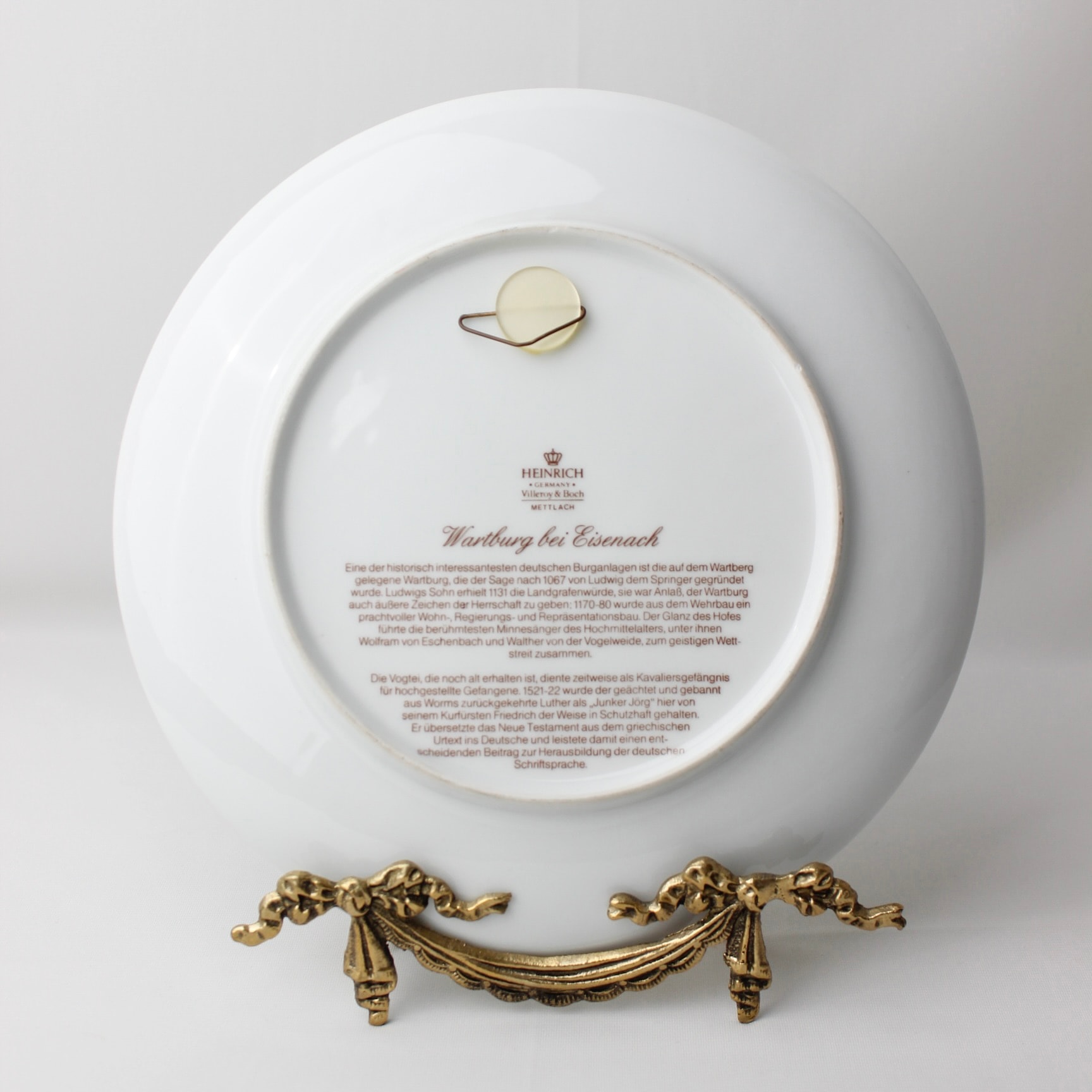 Villeroy&Boch Damgalı Eisenach yakınlarındaki Wartbug Temalı Duvar Tabağı