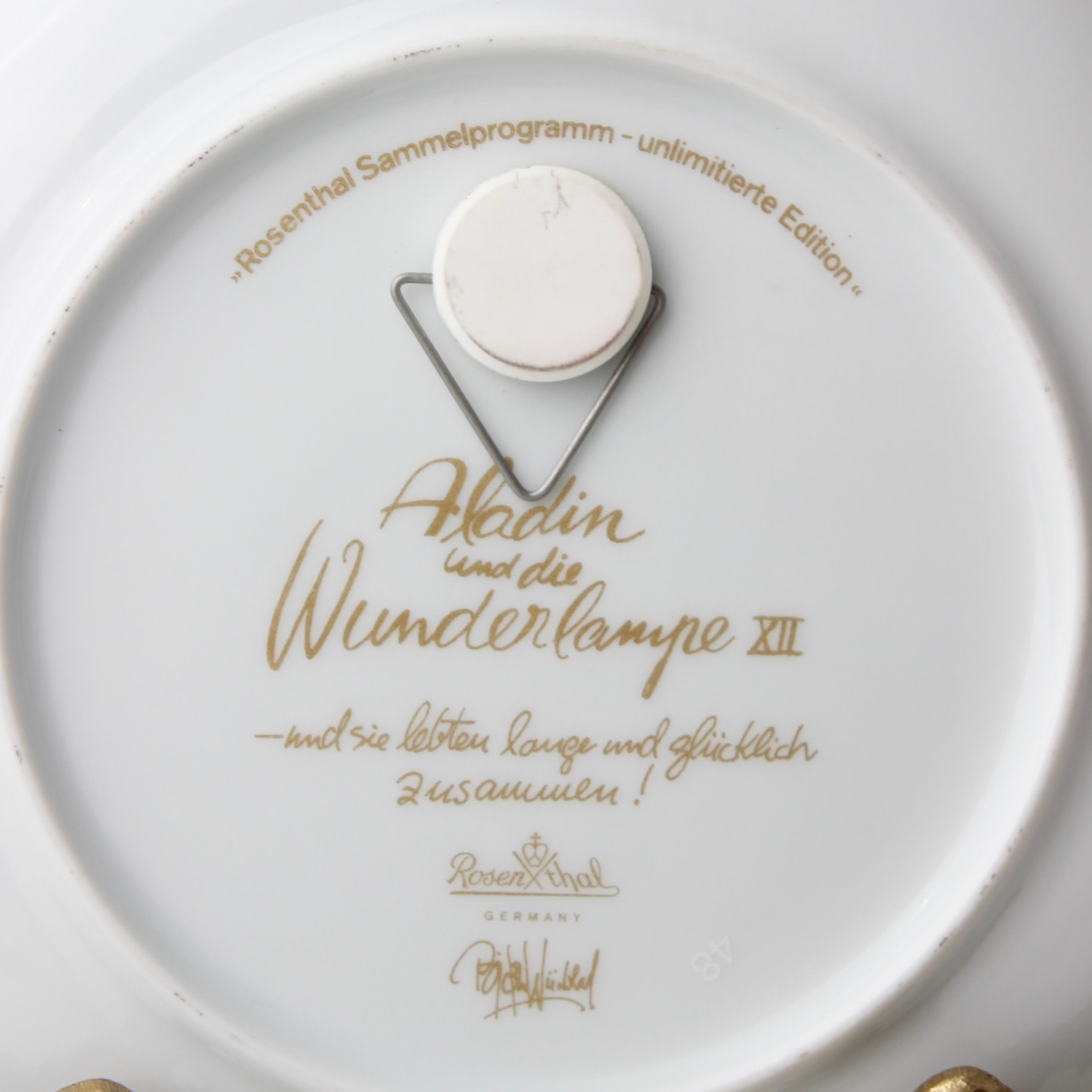 Rosenthal Aladdinin Sihirli Lambası Serisi Porselen Duvar Tabağı 