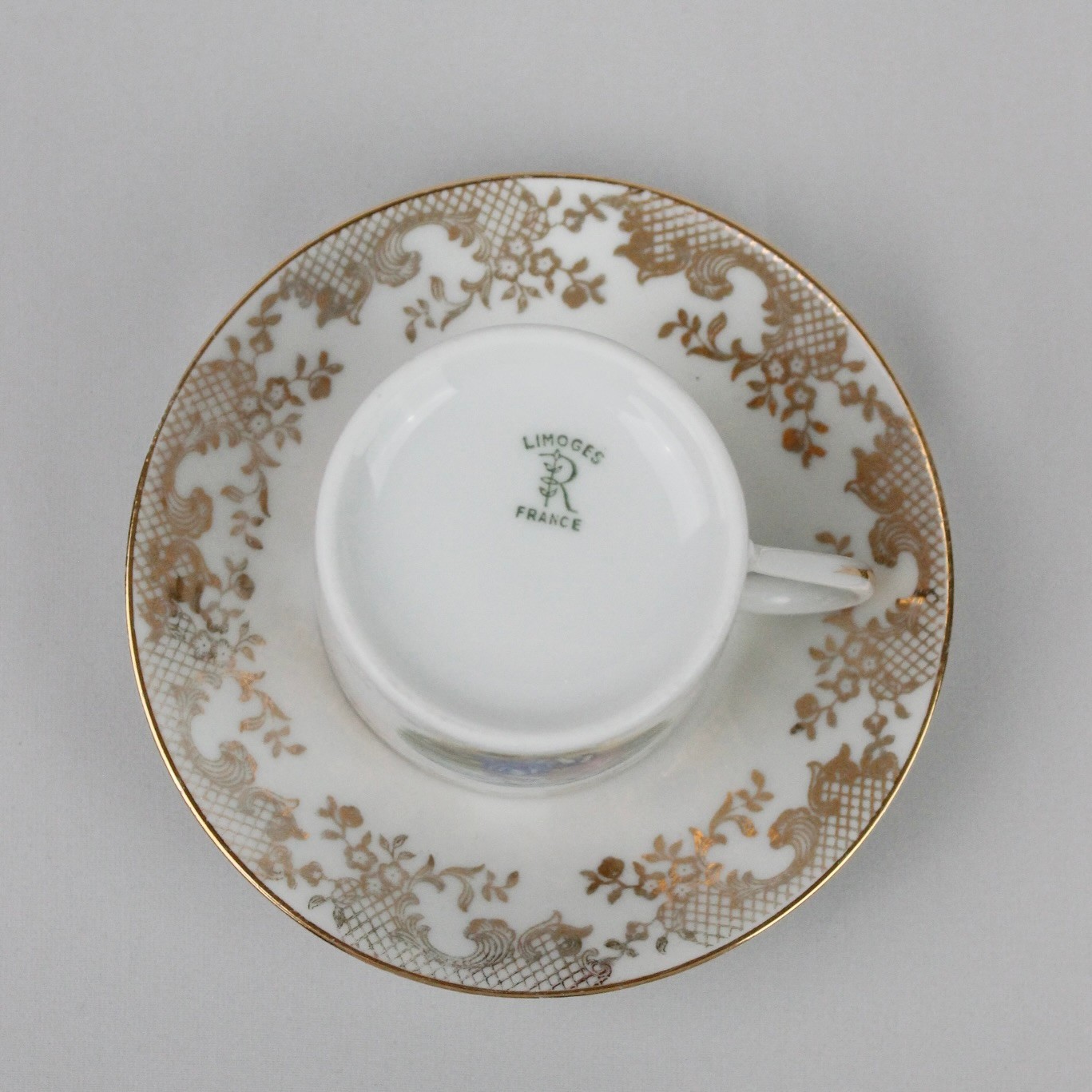 Limoges France Fragonard Desenli Kahve Fincanı 