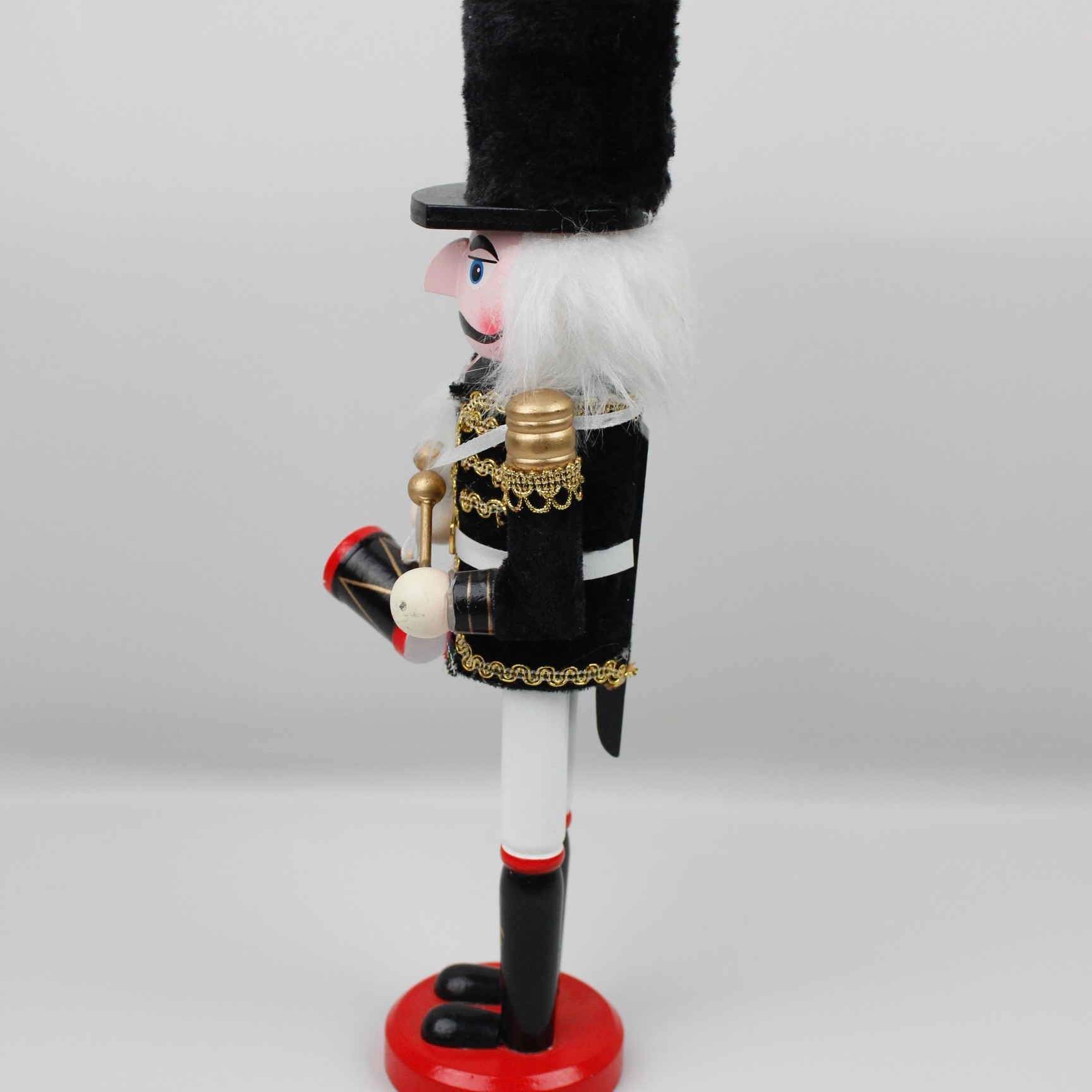 30 Cm Boyunda Davul Çalan Fındık Kıran Kurşun Asker 