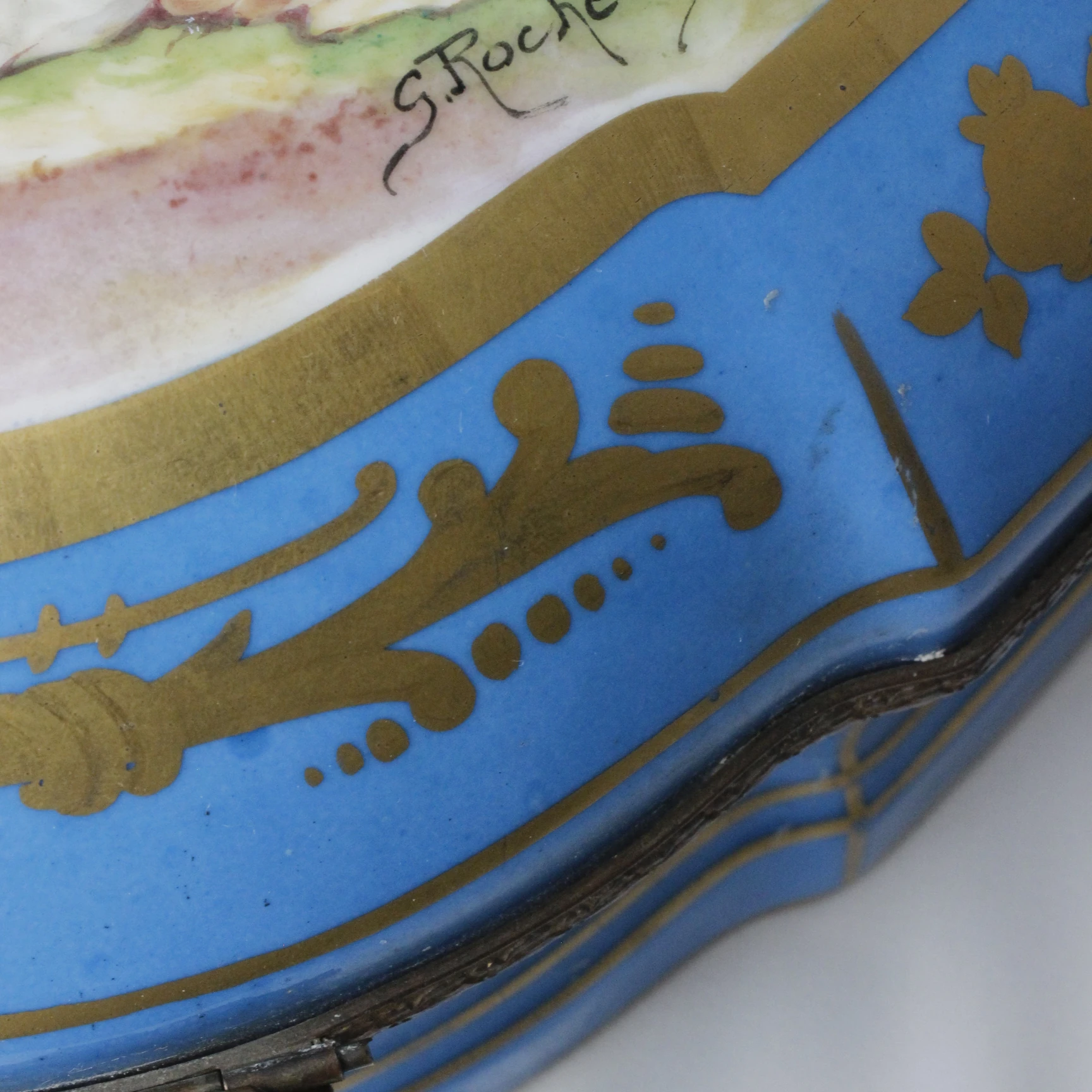 Asırlık Dev Boy Sevres El Boyama Sanatçı İmzalı  Bonbonier