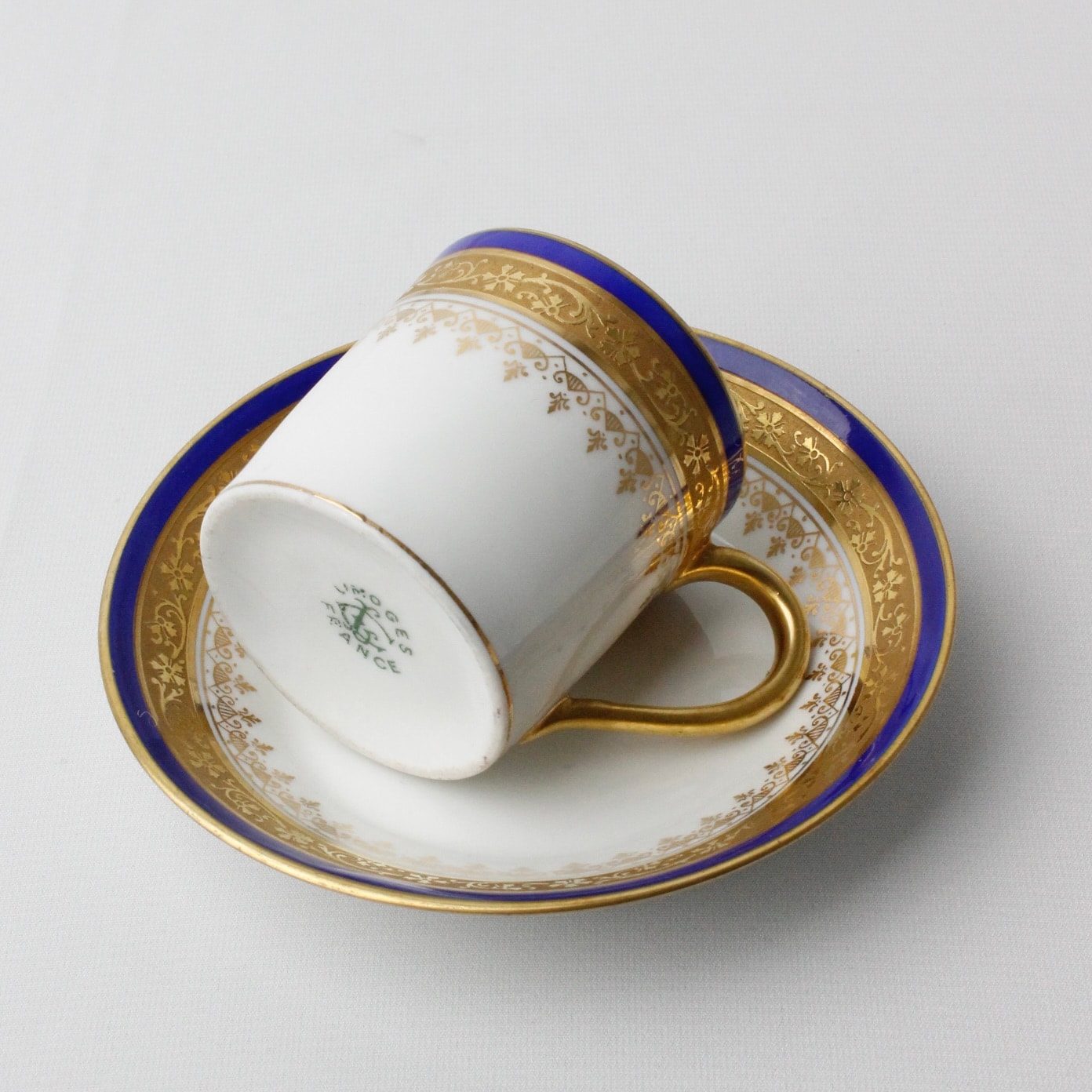 Limoges France Altın Yaldızlı Kahve Fincanı