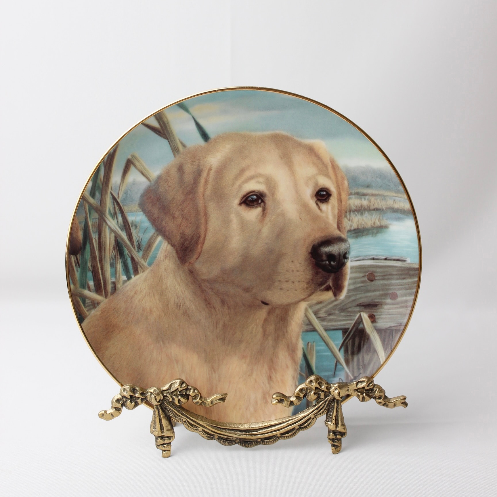 Limitli Üretim Franklin Mint Köpek Temalı Porselen Duvar Tabağı