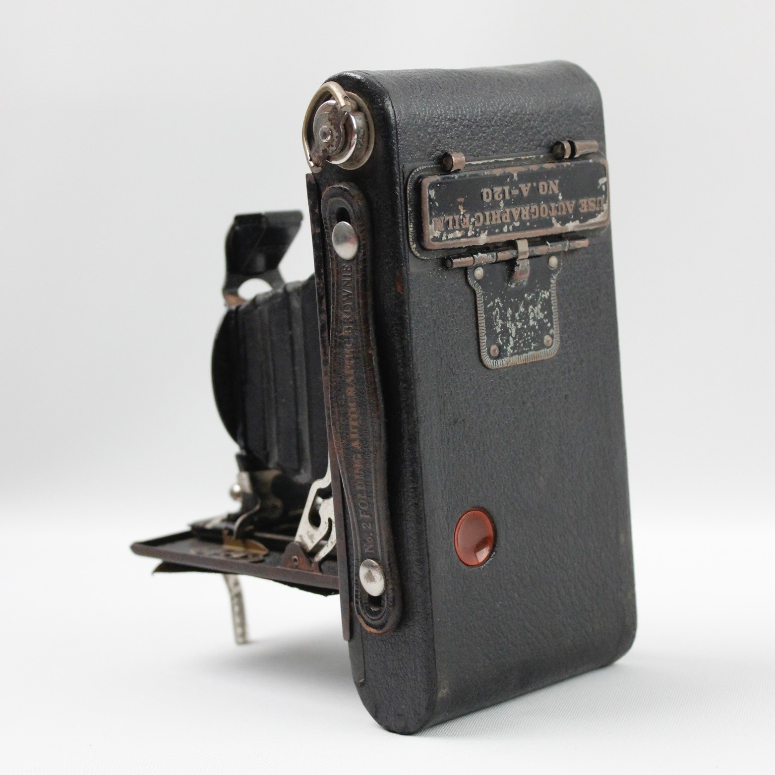 Amerika Yapımı  Kodak Company Deri Kılıfında Antika Körüklü Fotoğraf Makinesi 