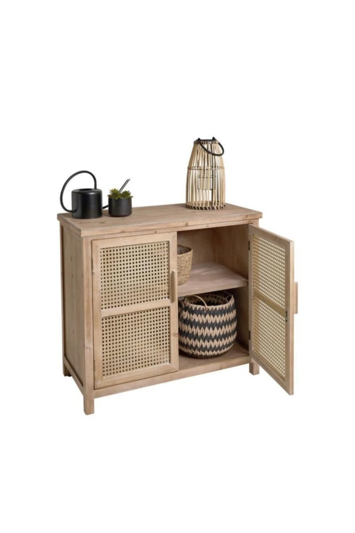 Ensamo E-5 Ahşap Hasırlı Dolap