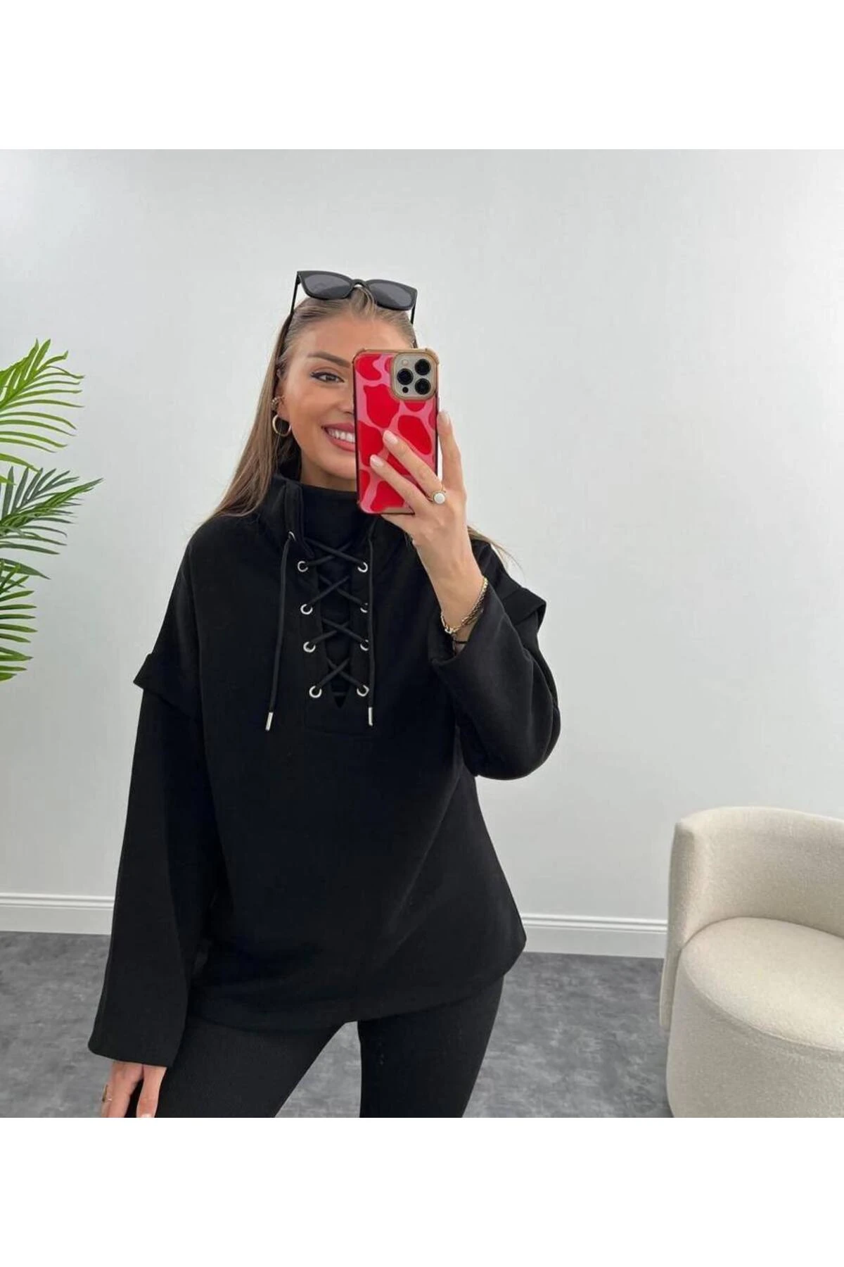 Bağcıklı Sweatshirt