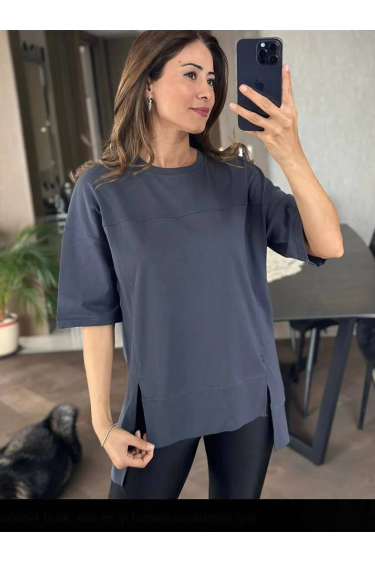 Spor Asimetrik Kesim T-Shirt