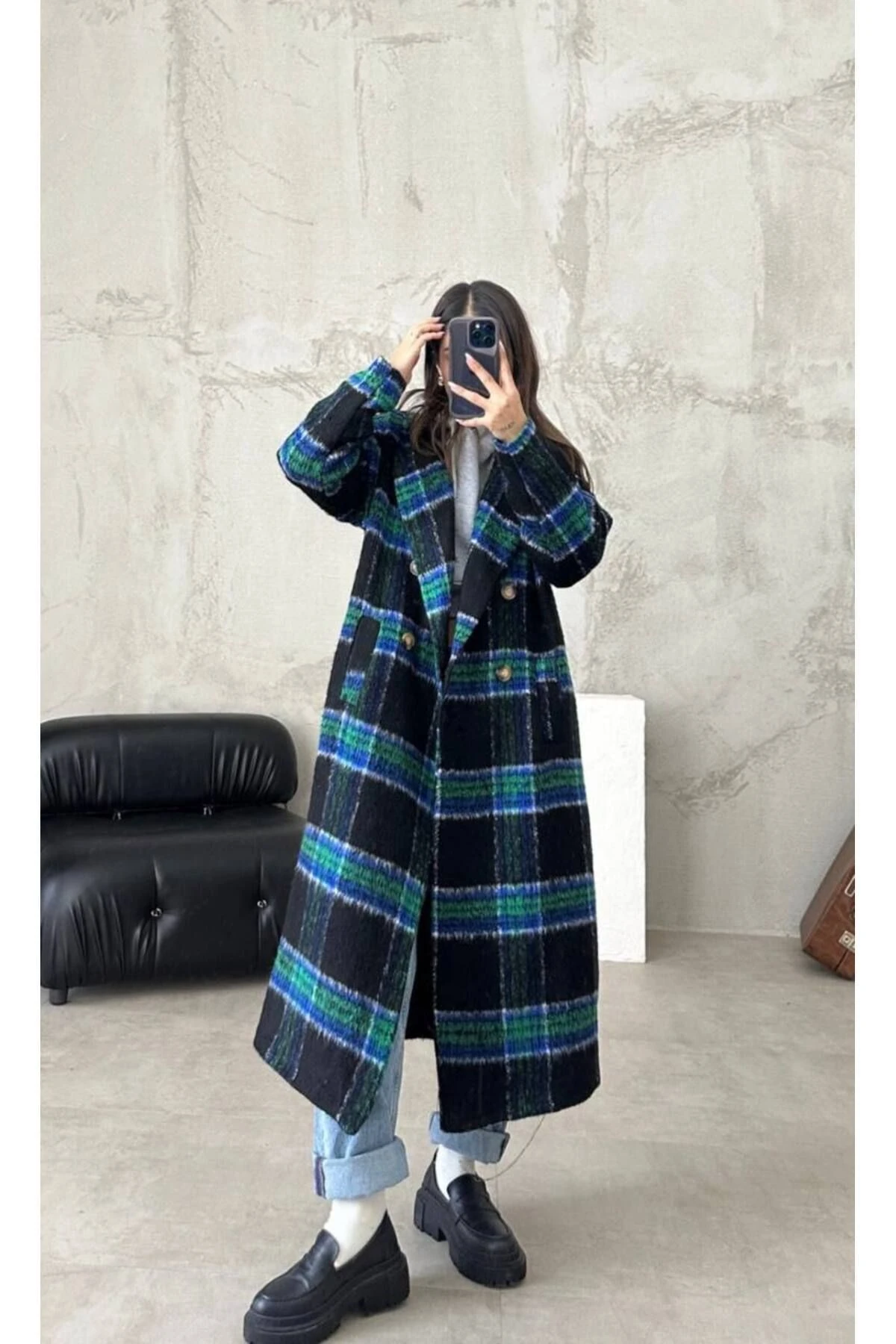 Ekoseli Tam Boy Kaban