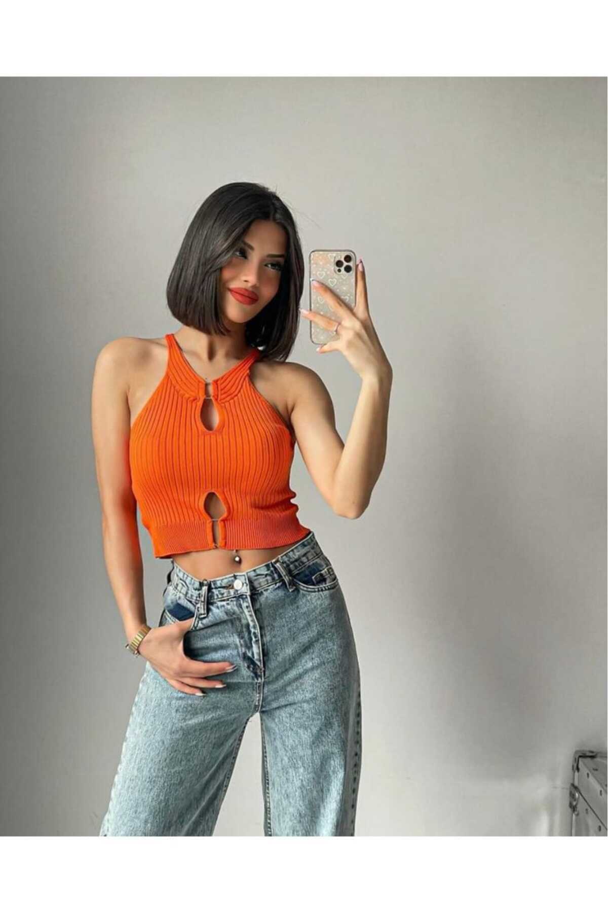 İnce Triko Demirli Crop