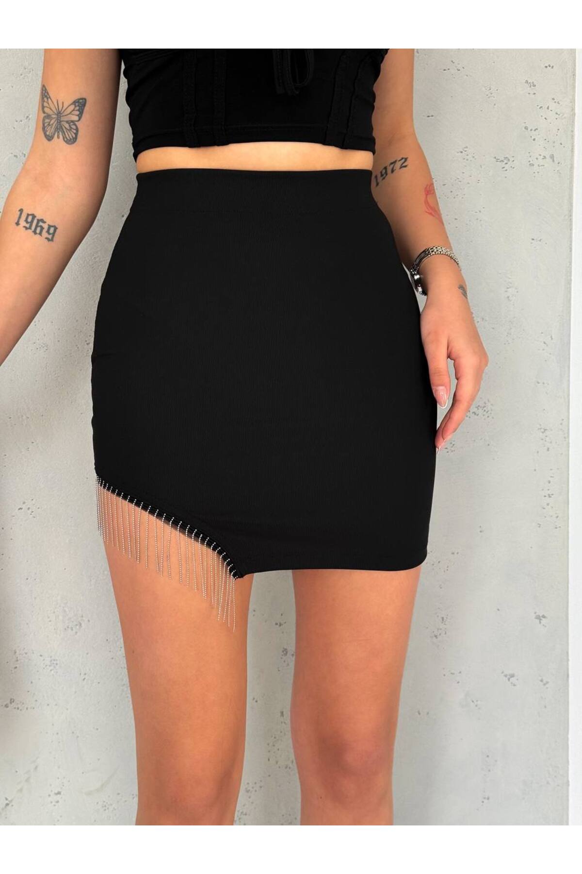 Zincirli Mini Etek