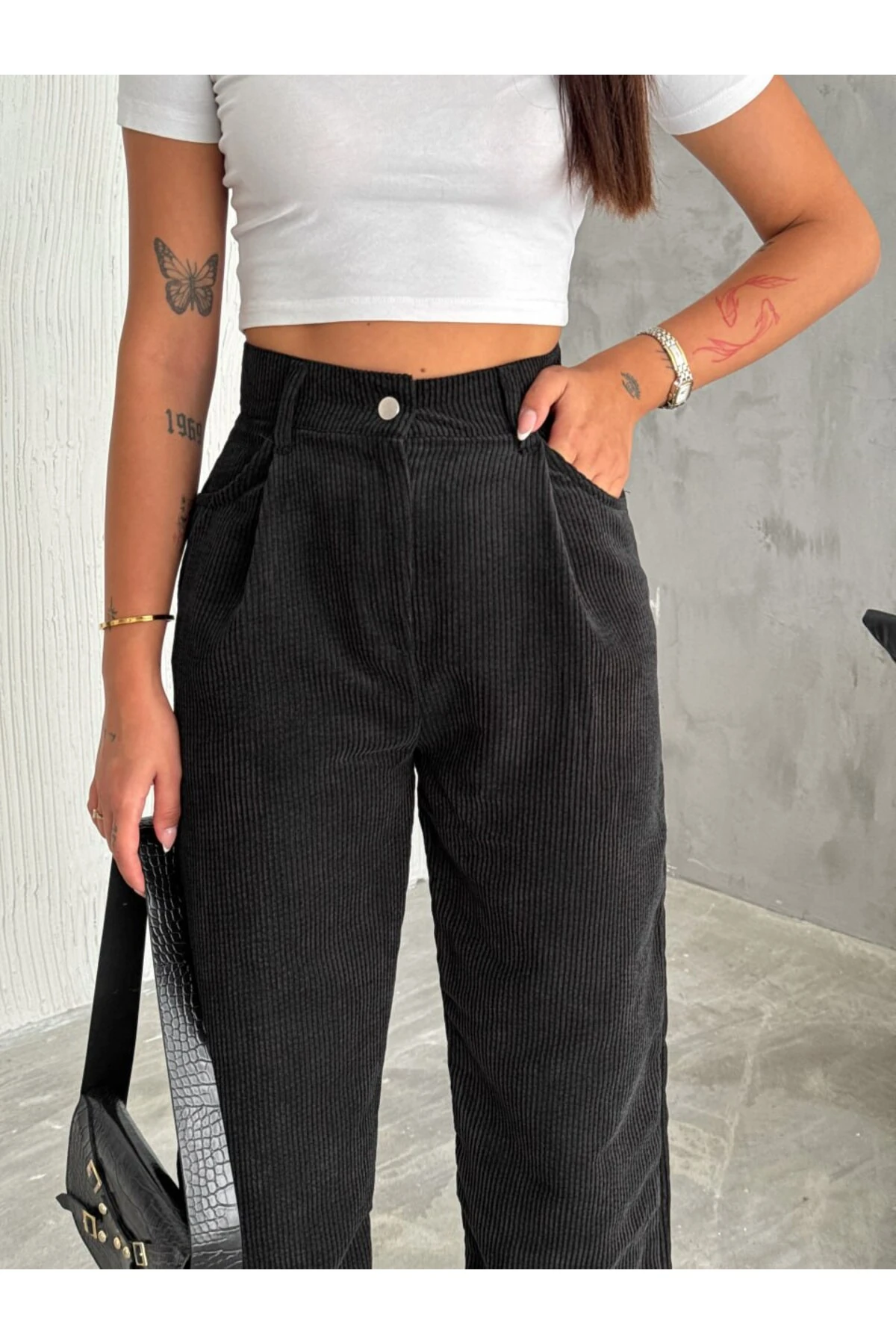 Kadife Palazzo Pantolon