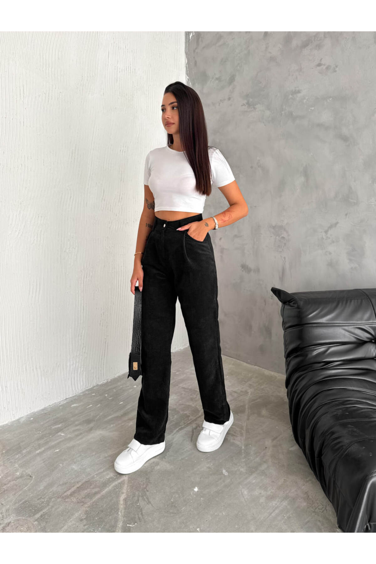 Kadife Palazzo Pantolon