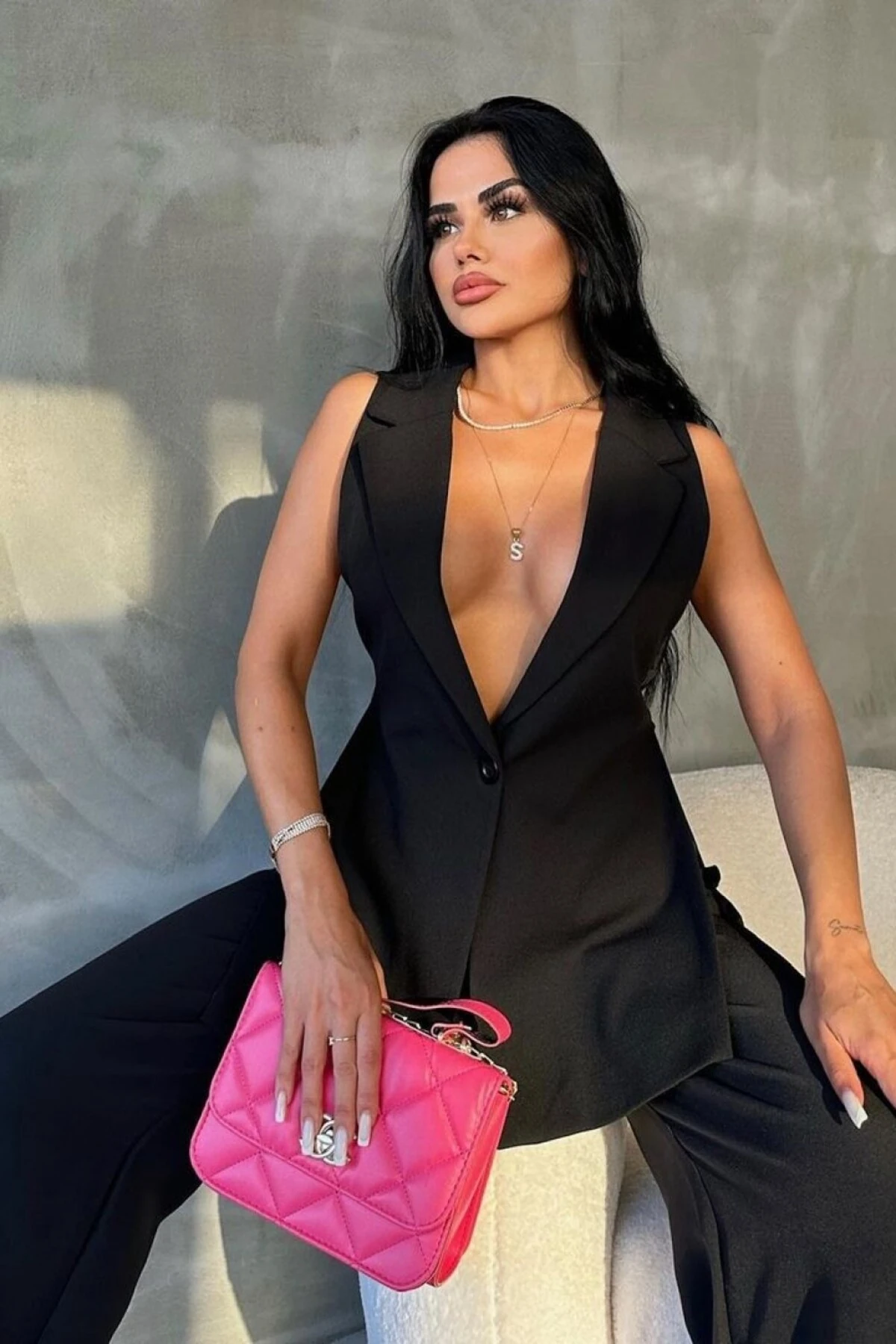 Yandan Tokalı ZR Model Blazer Yelek