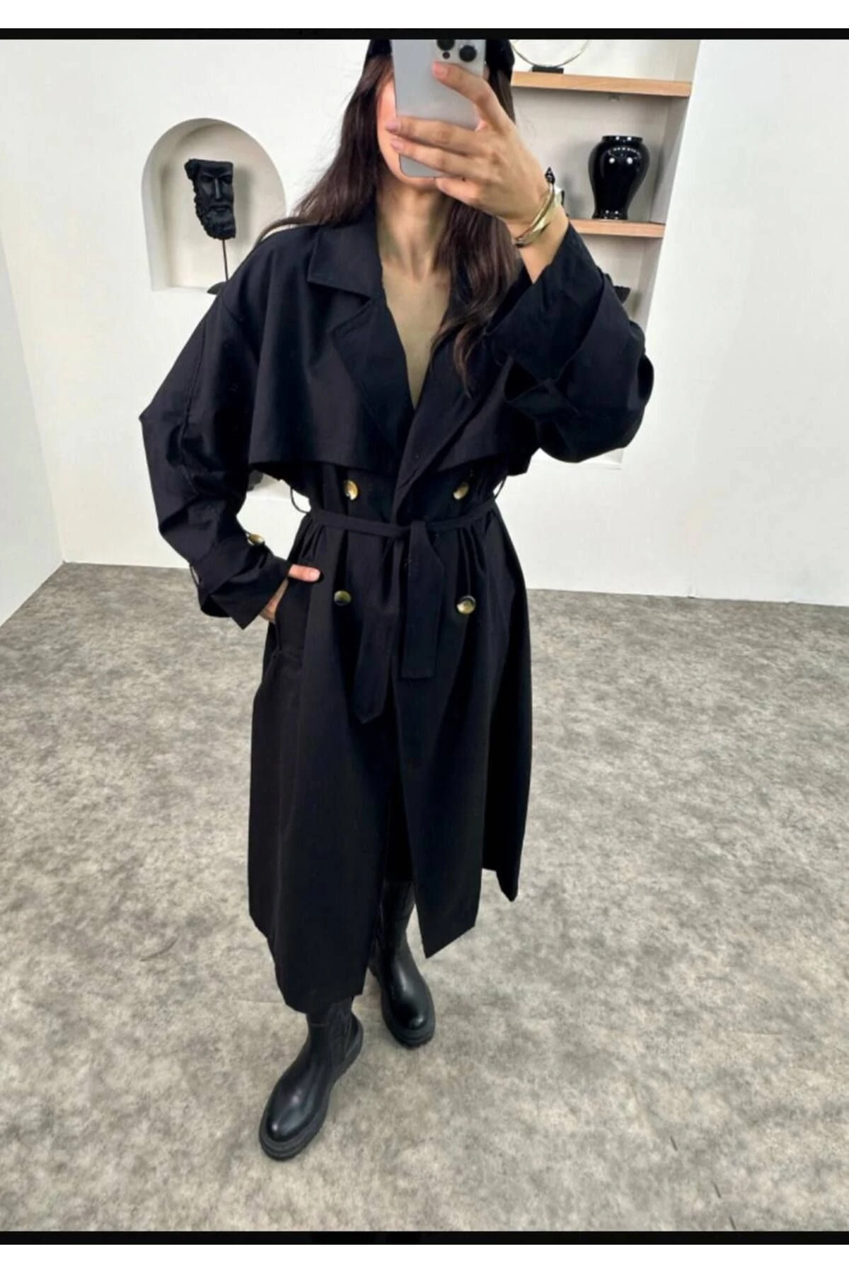 Kuşaklı Basic Trençkot