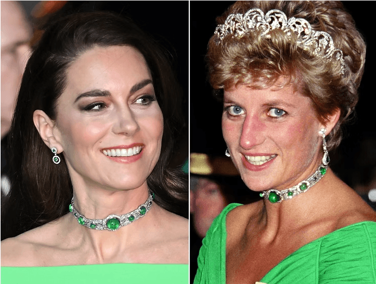 Solda: Kate Middleton | Sağda: Lady Diana