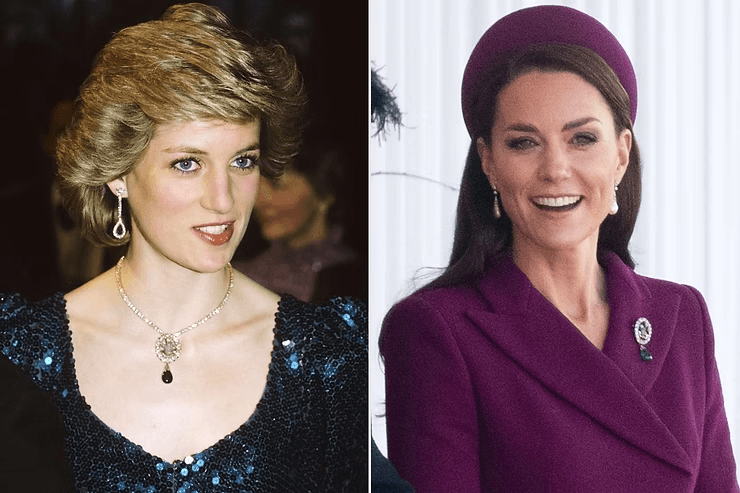 Solda: Lady Diana Spencer | Sağda: Kate Middleton