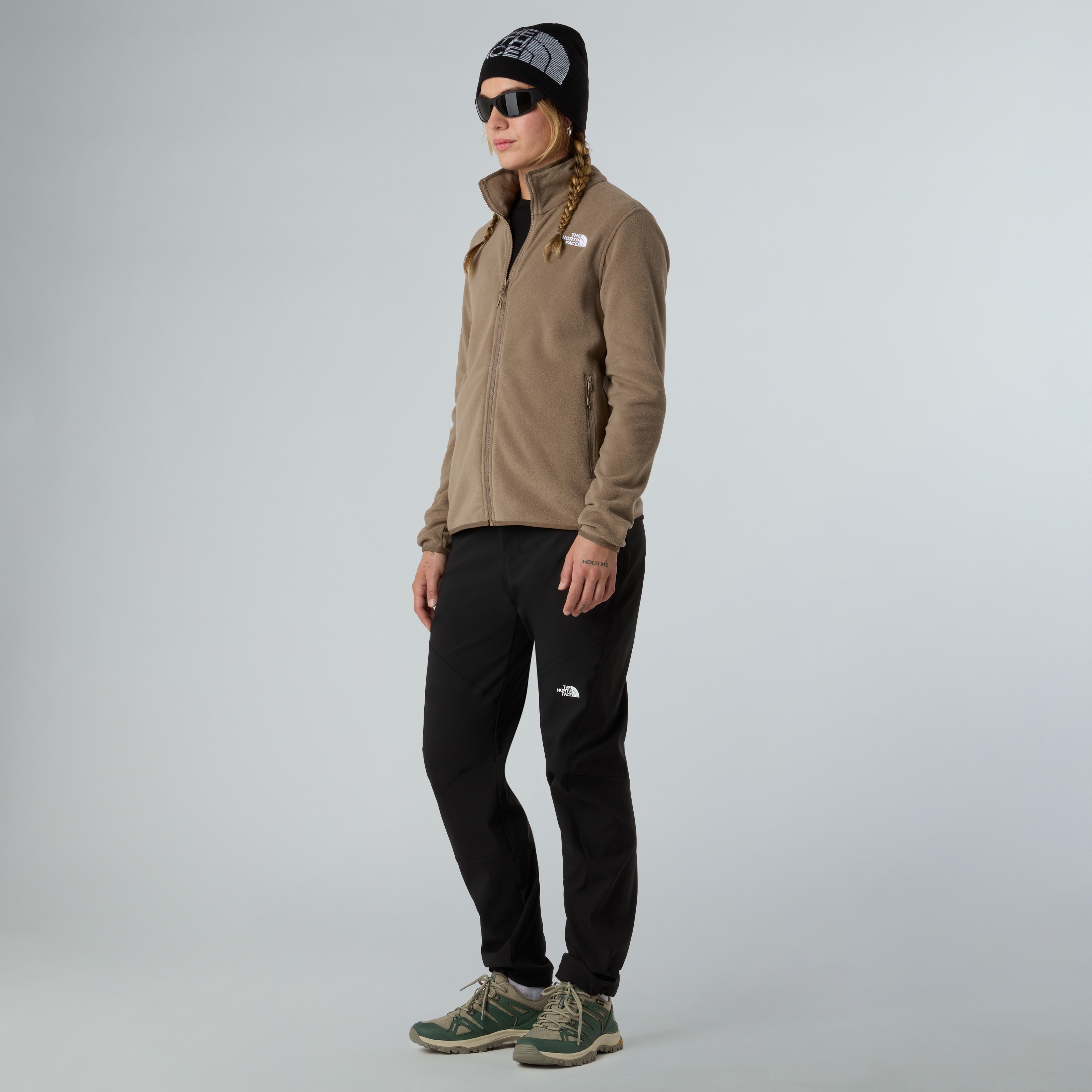 The North Face W 100 Glacier FZ - Mocha Brown