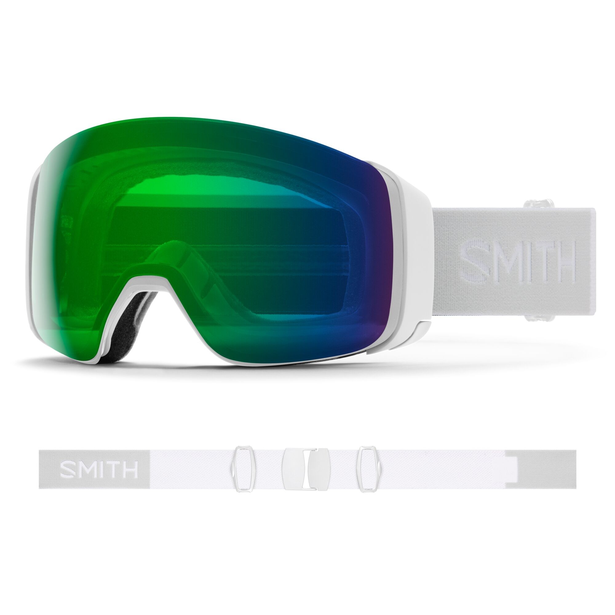 Smith 4D MAG Goggle (+Bonus Lens) - Beyaz / ChromaPop Everyday Green