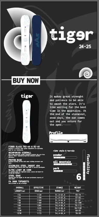 MAS The Tiger 25 Snowboard