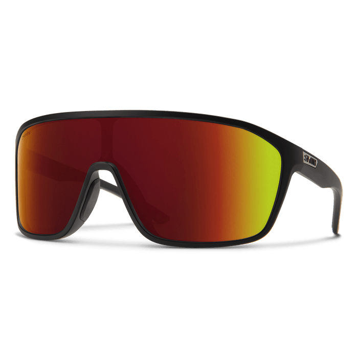 Matte Black + ChromaPop Red Mirror Lens
