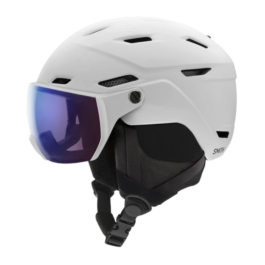 Smith SURVEY Board/Ski Helmet - Whiye / ChromaPop Photochromic Rose Flash Lens