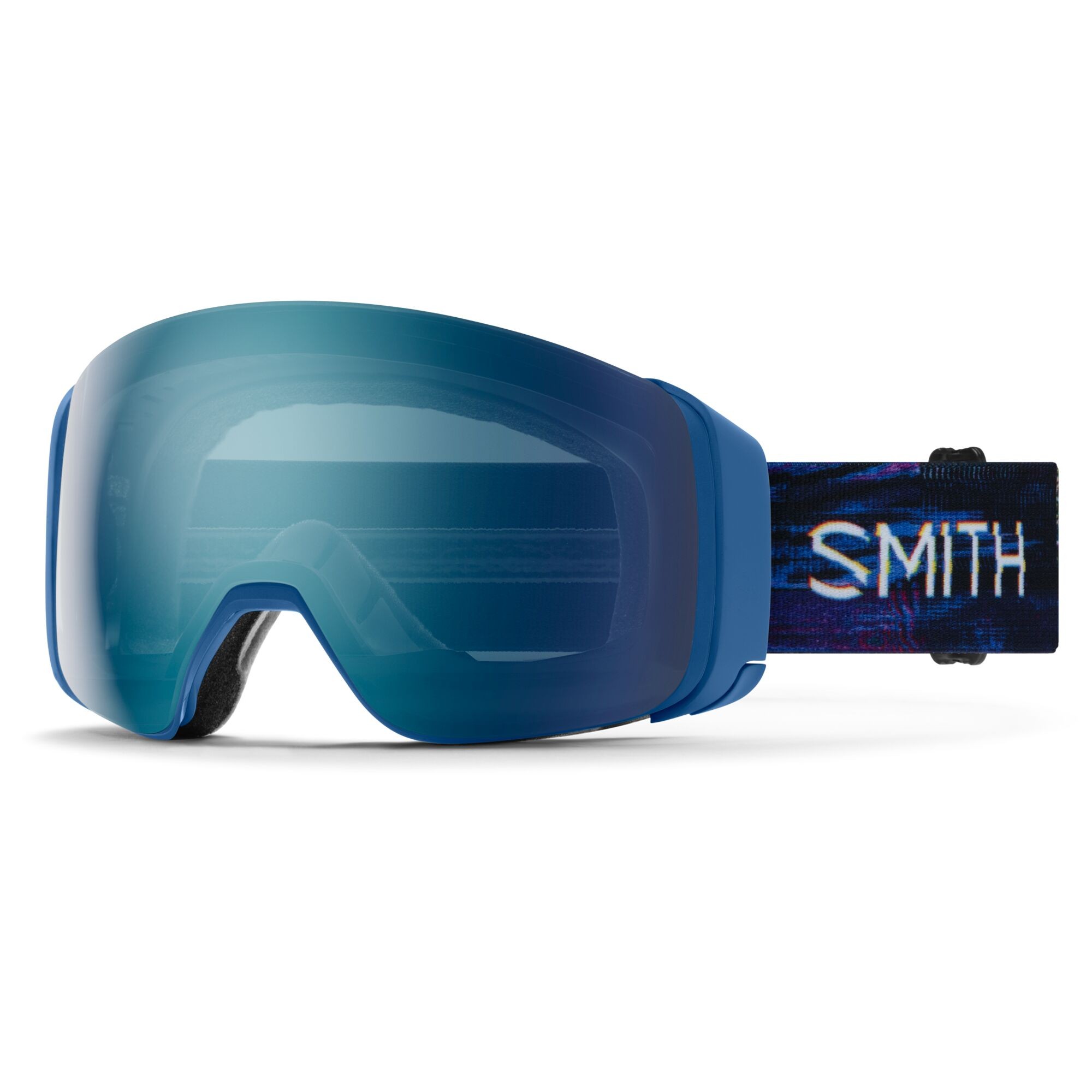 Smith 4D MAG Goggle (+Bonus Lens) - True Blue Glitch / ChromaPop Everyday Blue