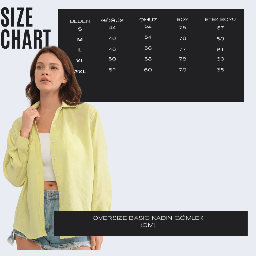 Kadın Oversize Gömlek 