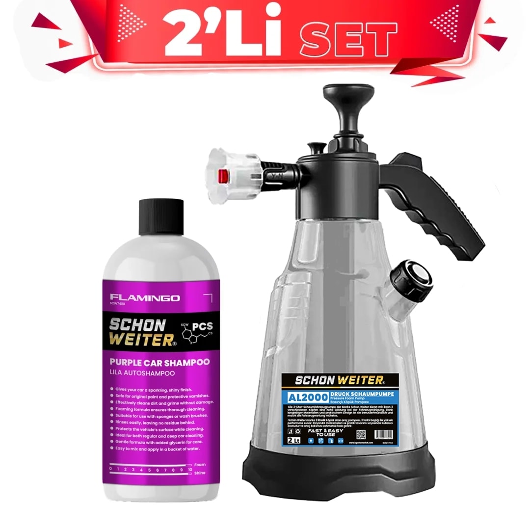 Schön Weiter Köpükleme Ustası – AL2000 Köpük Pompası + PCS Flamingo Cilalı Şampuan 2’li Set