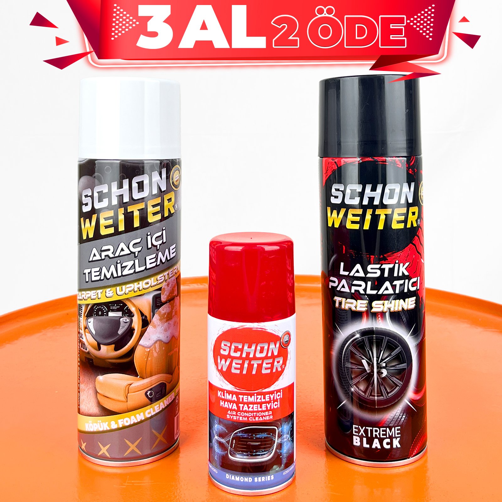 Schön Weiter Lastik + Araç İçi + Bomba 3'lü Set