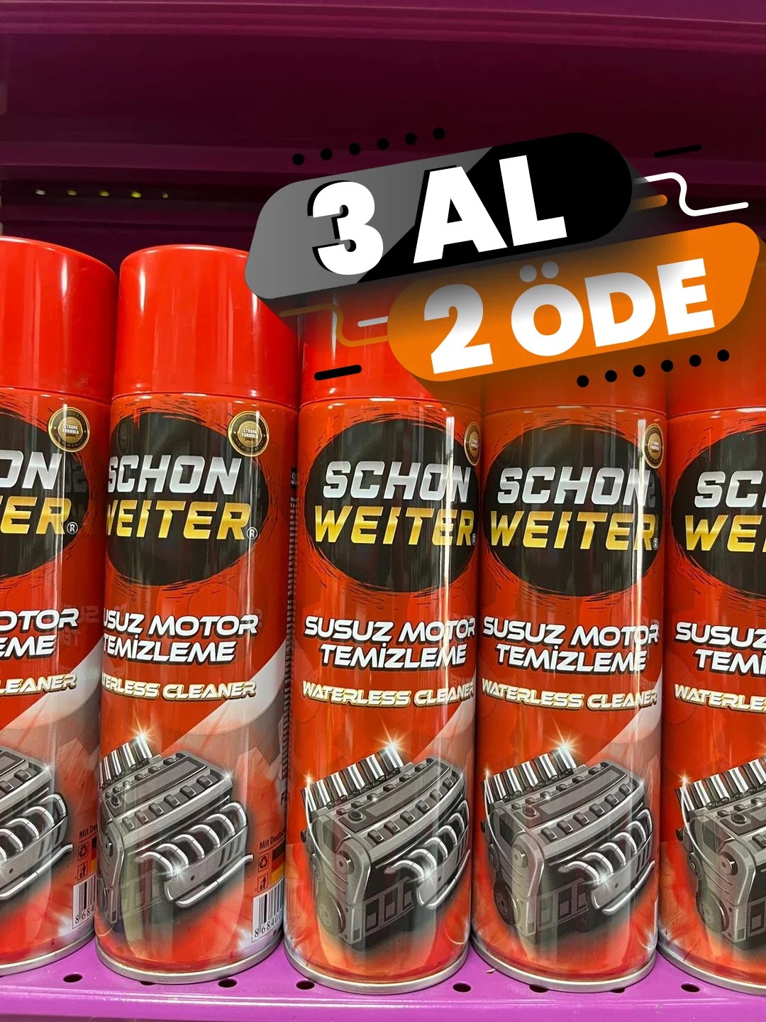 Schön Weiter Susuz Motor Temizleme 3 AL 2 ÖDE