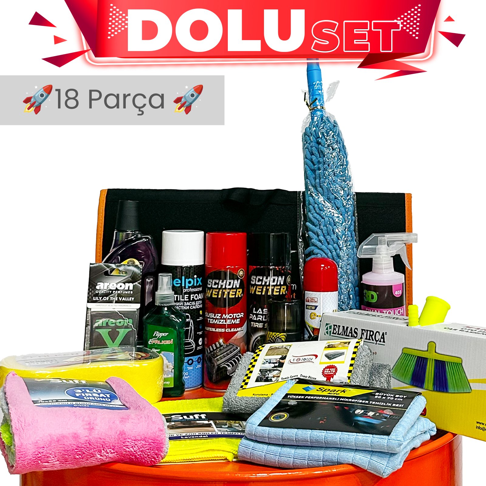 Oto Bakım Seti - 18 Parça DOLU DOLU SET 4