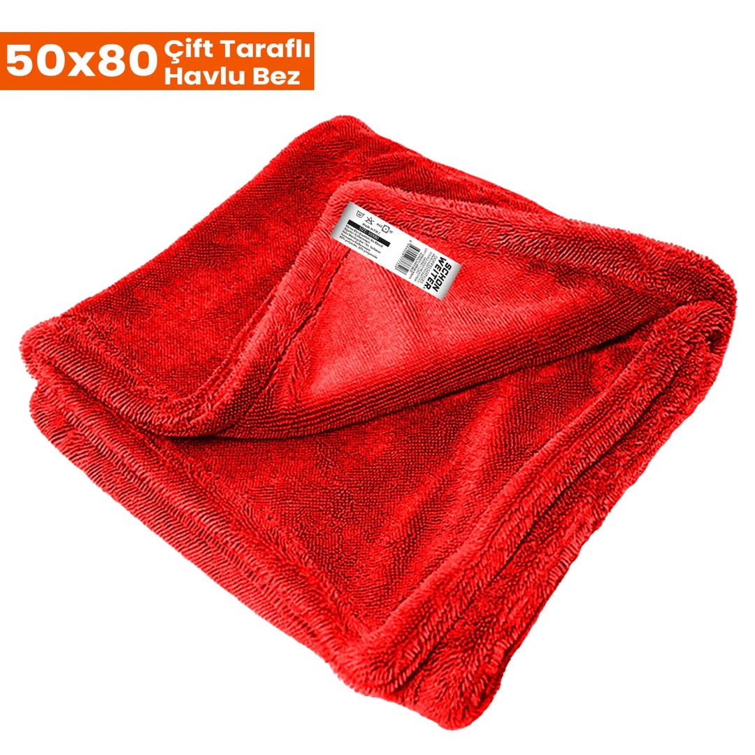 Schön Weiter 50x80 Double Face Kurulama Havlusu 12’Lİ RENKLİ PAKET – Her renkten 3’er adet | Siyah - Mor - Mavi - Kırmızı