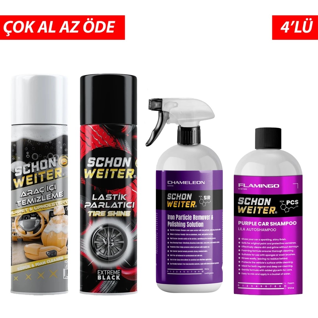 HGV x Schön Weiter 4’lü Profesyonel Araç Bakım Seti